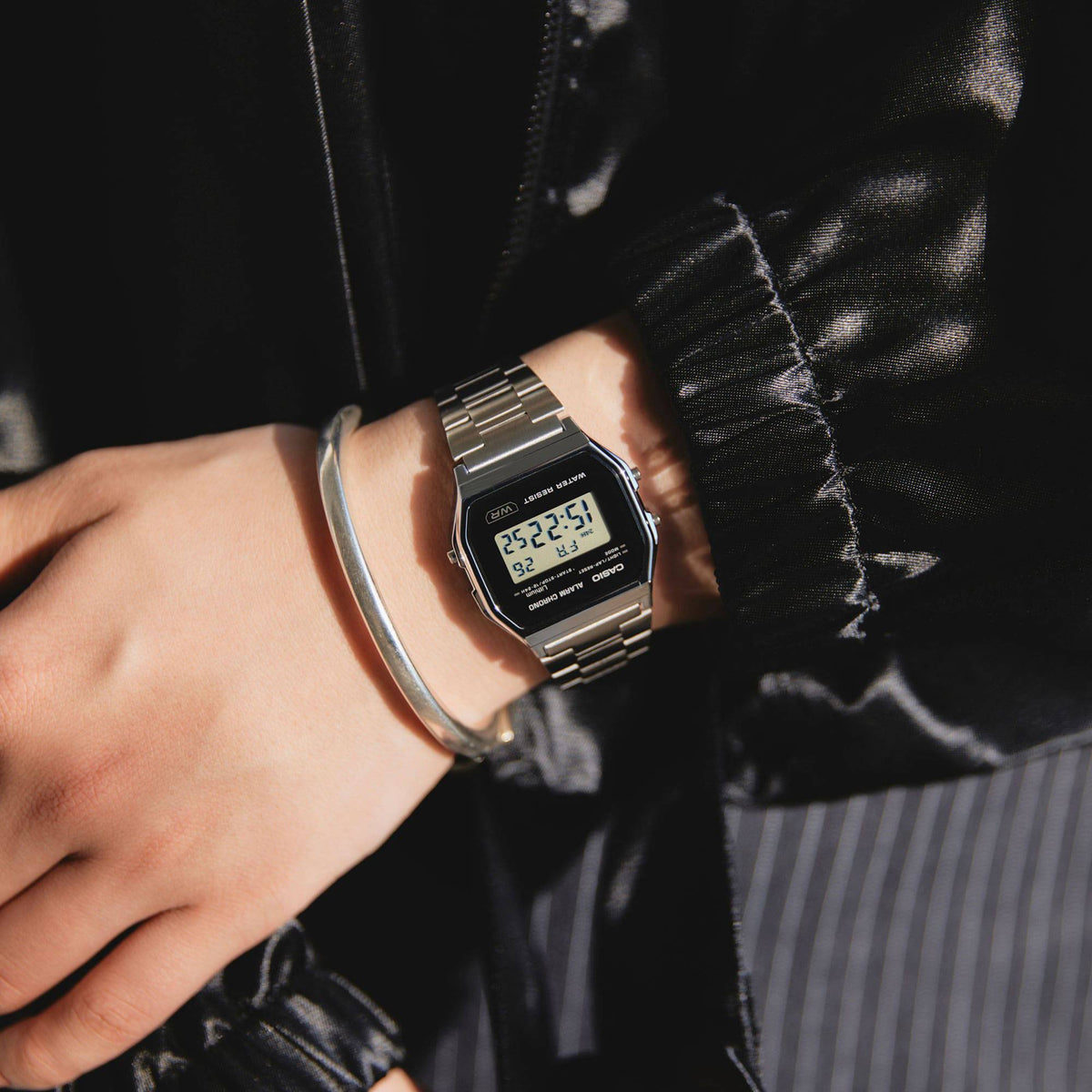Casio Vintage A158 Argenté A158WEA-1EF – portée au poignet