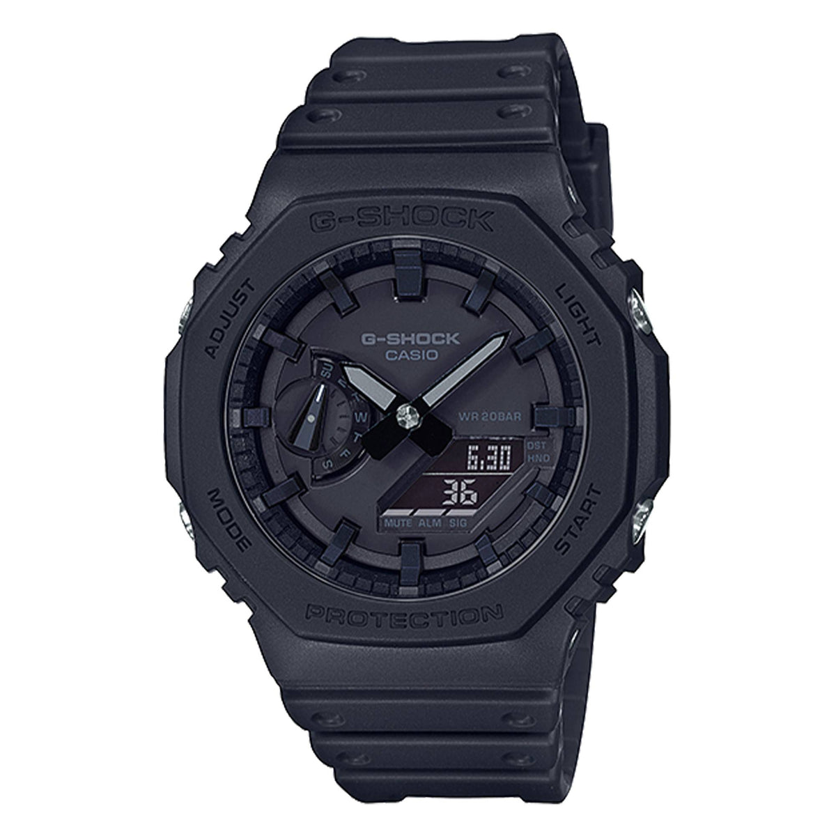 Casio G-Shock GA-2100 Carbon Core GA-2100-1A1ER – vue de face