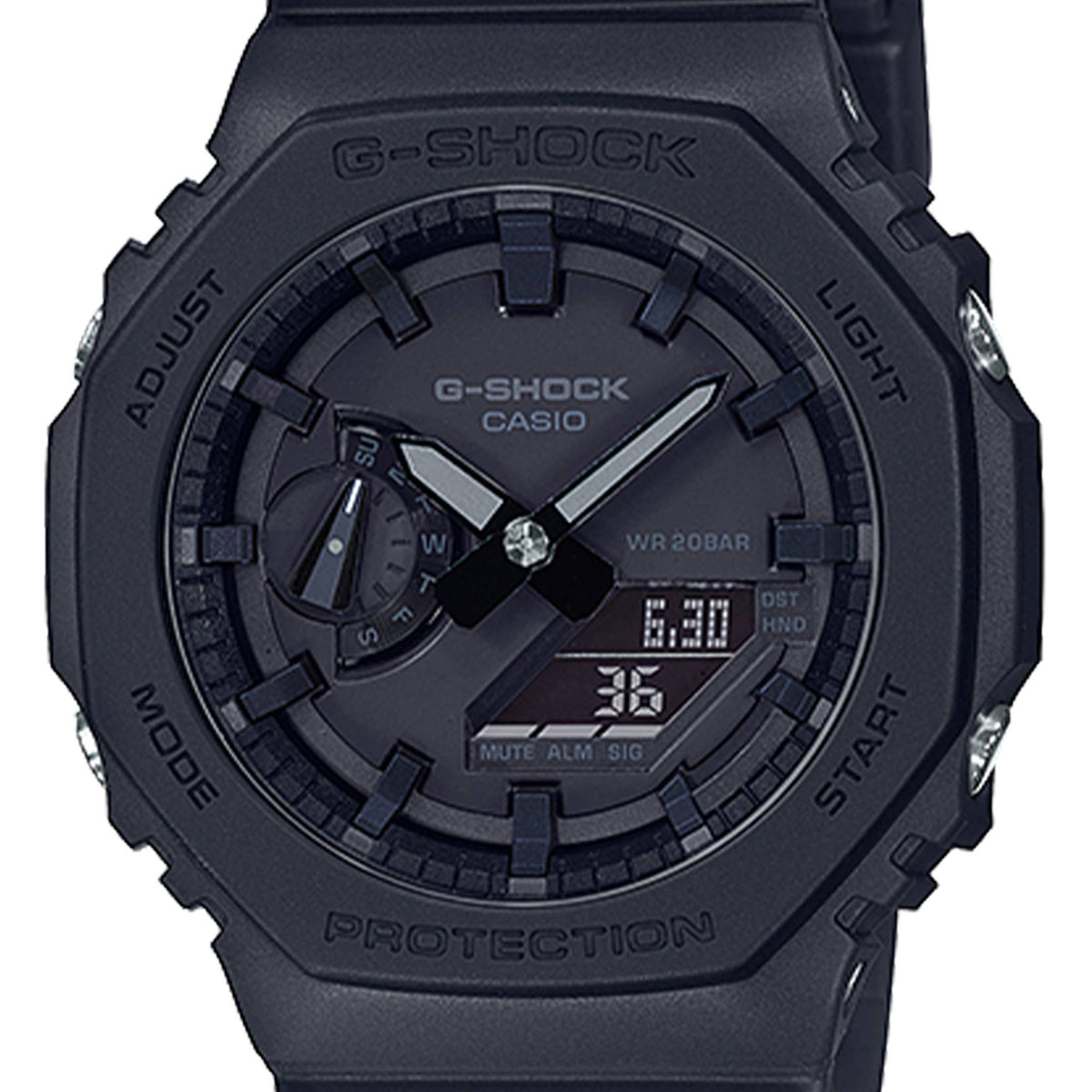 Casio G-Shock GA-2100 Carbon Core GA-2100-1A1ER – détail du cadran