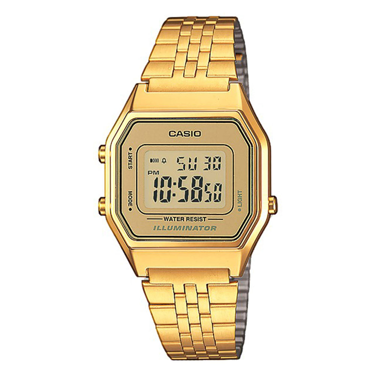 Casio Vintage LA680 Mini Doré LA680WEGA-9ER – vue de face