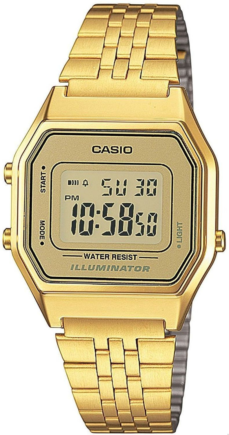 Casio Vintage LA680 Mini Doré LA680WEGA-9ER – vue de trois quarts