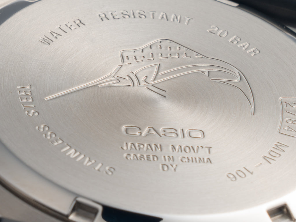 Casio Duro Diver MDV-106 MDV-106-1AVEF – vue du fond de boîtier