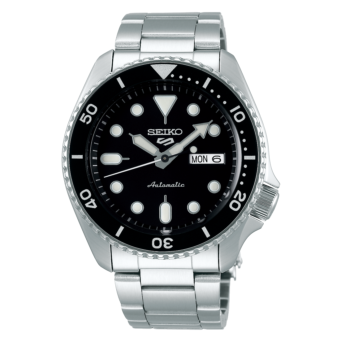 Seiko 5 Sports Noire SRPD55K1 – vue de face