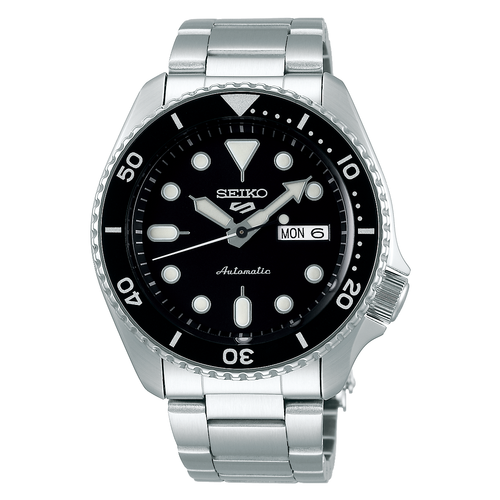 Seiko 5 Sports Noire SRPD55K1 – vue de face