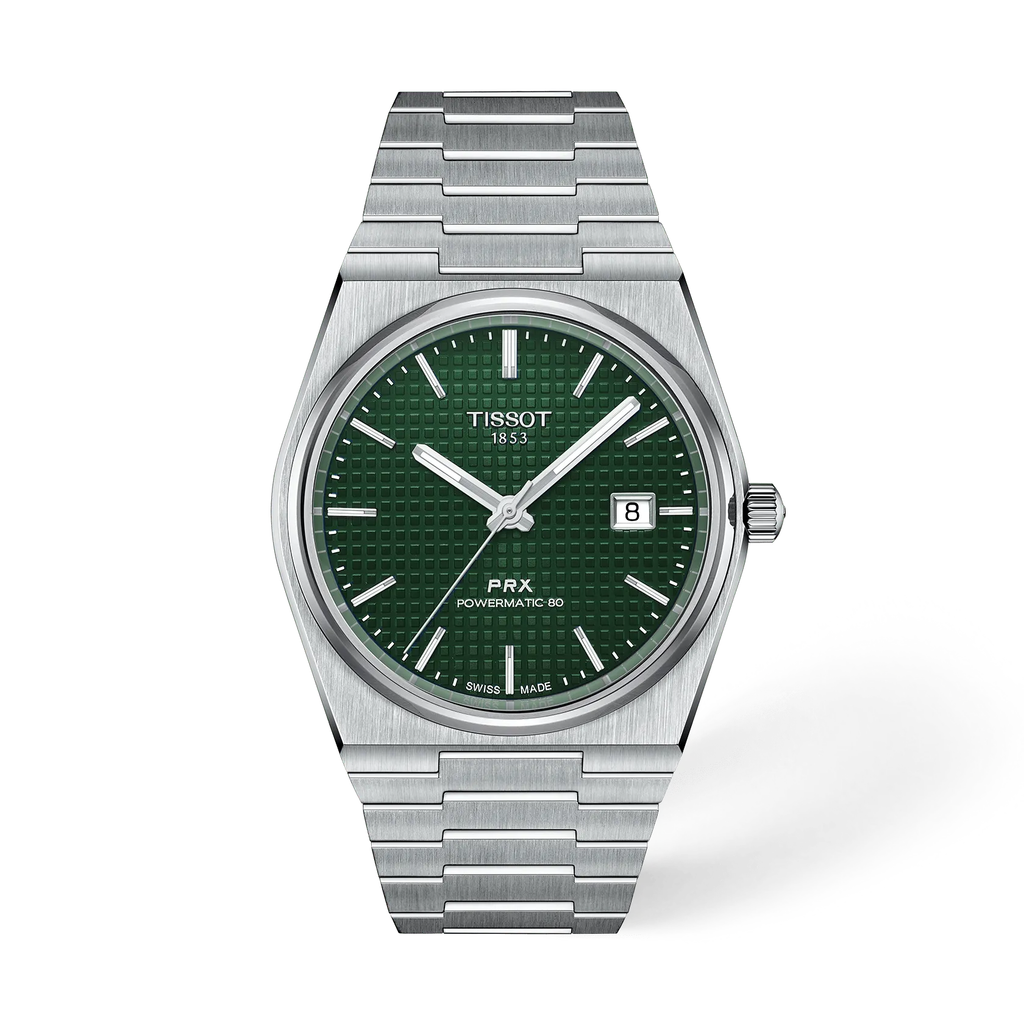Tissot PRX Powermatic 80 Verte T137.407.11.091.00 – vue de face