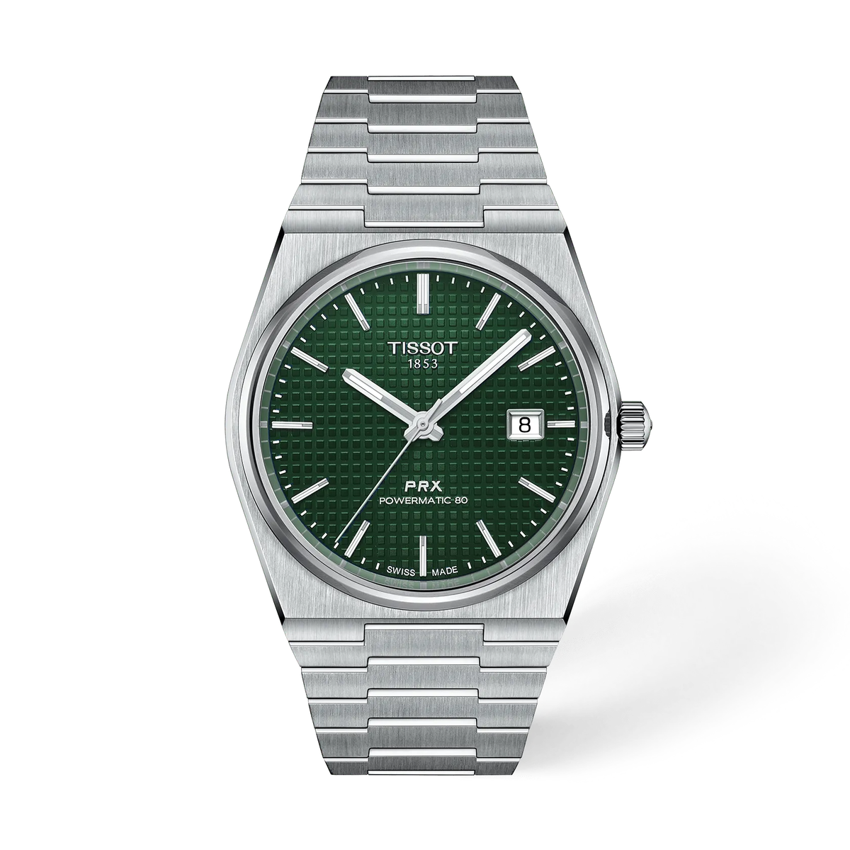 Tissot PRX Powermatic 80 Verte T137.407.11.091.00 – vue de face